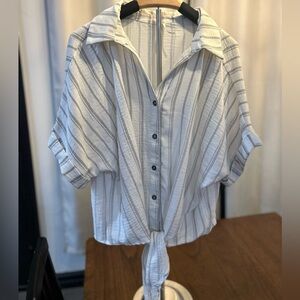 White and Black Striped Shirt